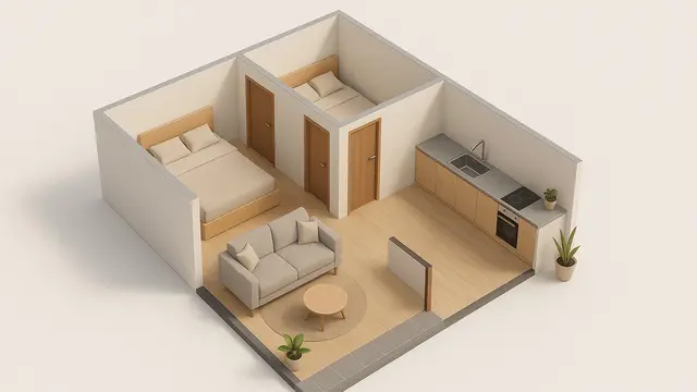 7 Model Rumah Sederhana Minimalis 6x12 dengan 2 Kamar, Nyaman untuk Keluarga Kecil