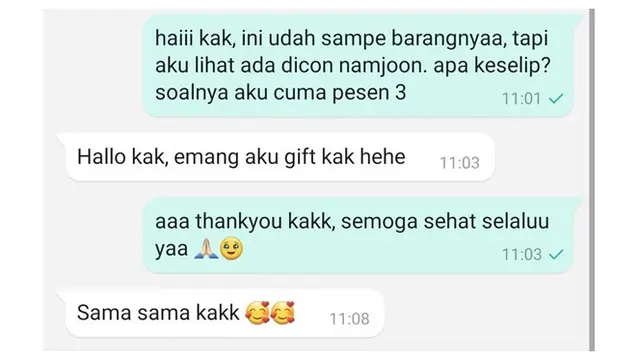7 Chat Pembeli dapat Banyak Bonus dari Penjual Online Shop Ini Bikin Senyum Sendiri