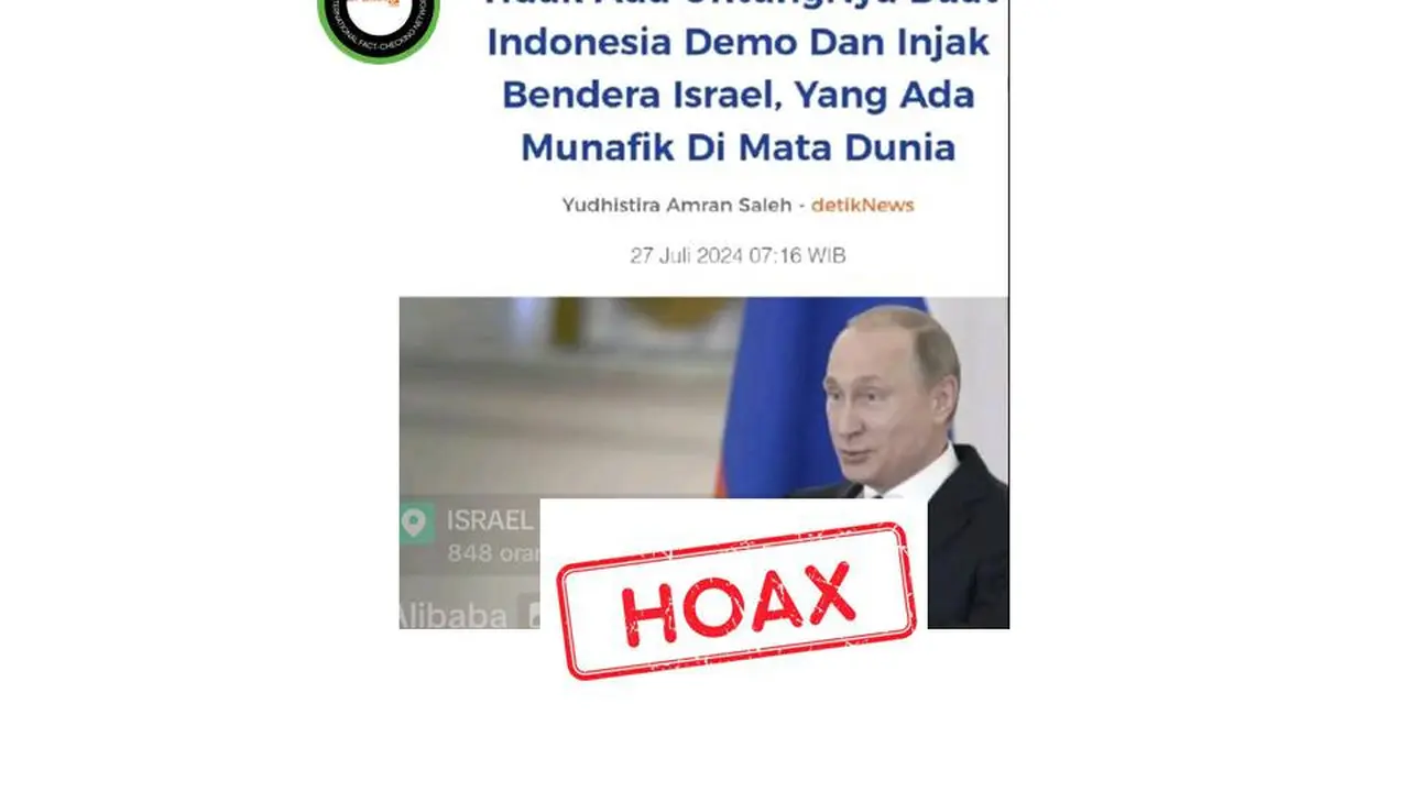 Cek fakta Vladimir Putin komentari unjuk rasa Israel