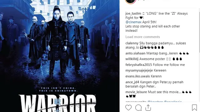 Joe Taslim dalam serial Warrior (https://www.instagram.com/p/Bunc-nVnkrd/)