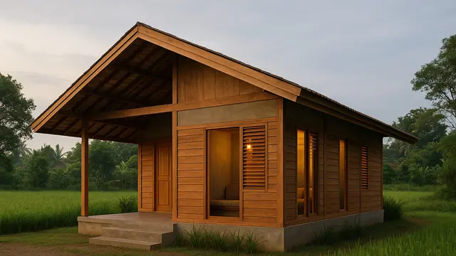 Desain Rumah Kekinian 1 Lantai di Desa yang Sederhana dan Estetik