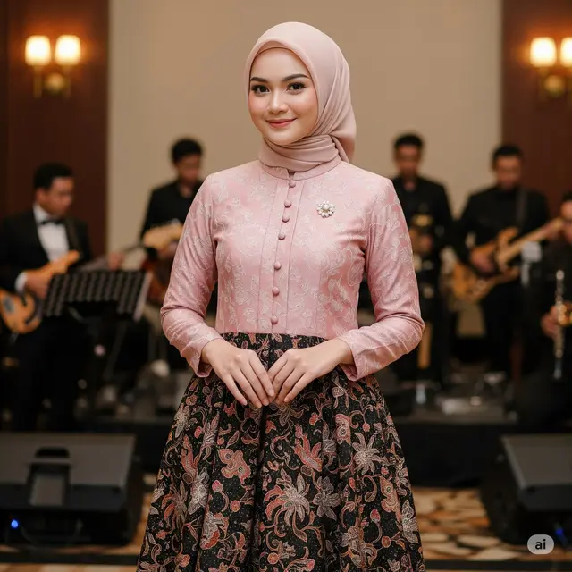 Model Fit and Flare dengan Kancing Depan
