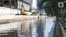 Banjir rob yang menggenangi kawasan Pelabuhan Perikanan Samudera Nizam Zachman, Muara Baru, Jakarta, Sabtu (6/11/2021). Banjir rob tersebut disebabkan karena naiknya permukaan air laut. (Liputan6.com/Herman Zakharia)