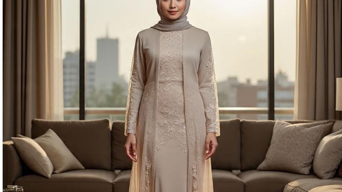 8 Model Long Dress Brokat Kombinasi Outer Panjang Kekinian, Tren Fashion Cocok untuk Segala Usia