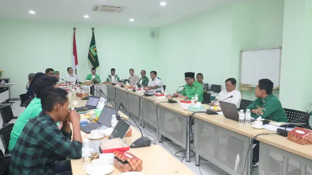 Plt Ketua Umum PPP Muhamad Mardiono saat memimpin acara bedah Daerah Pemilihan (Dapil) Jawa Tengah di Kantor DPP PPP, Menteng, Jakarta Pusat. (Istimewa)