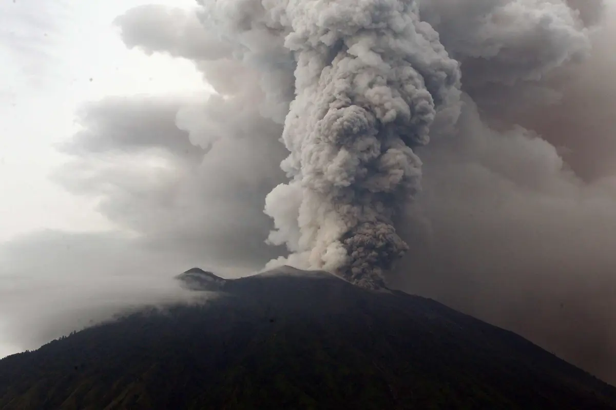 Kondisi Gunung Agung (AP Photo/Firdia Lisnawati)