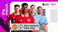 Jadwal dan Live Streaming Manchester United vs Manchester City di Vidio, 14 Januari 2023. (Sumber : dok. vidio.com)