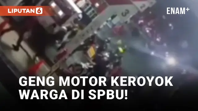 Kacau! Geng Motor Bandung Aniaya Warga di Area SPBU