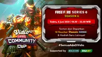 Saksikan Live Streaming Vidio Community Cup Season 6 : Free Fire Series 6, Sabtu 5 Juni 2021