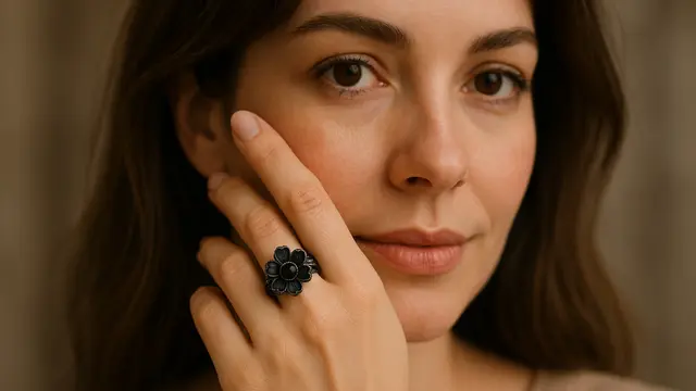 Model Cincin Bunga Hitam Tren Terbaru 2025, Pilihan Mulan Jameela Curi Perhatian