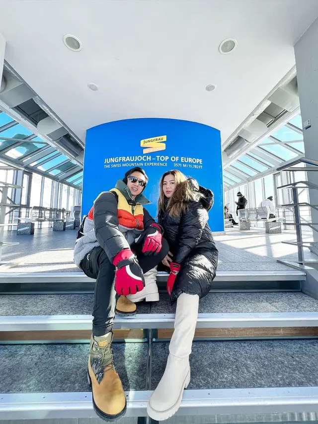 8 Potret Mesra Felicya Angelista dan Caesar Hito di Swiss, Curi Perhatian