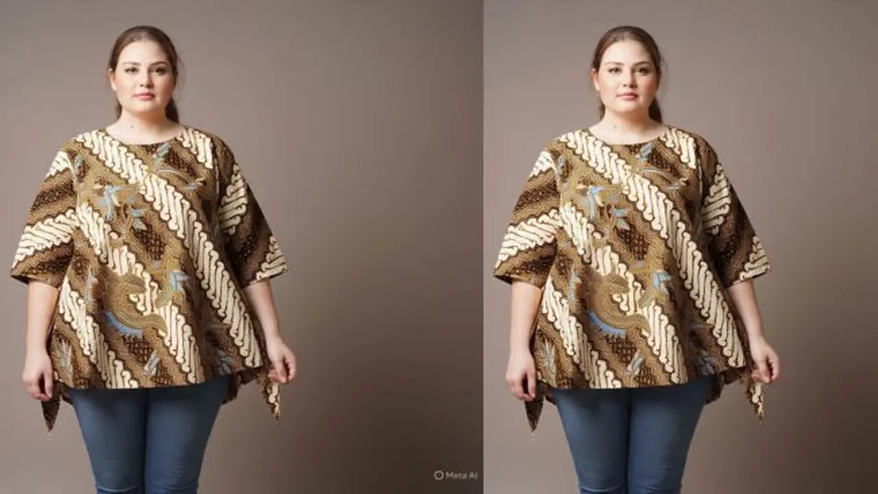 Ilustrasi Tunik Batik (Credit: Meta AI)