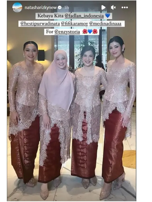 6 Potret Natasha Rizky di Pernikahan Enzy Storia, Tampil Bersama Desta