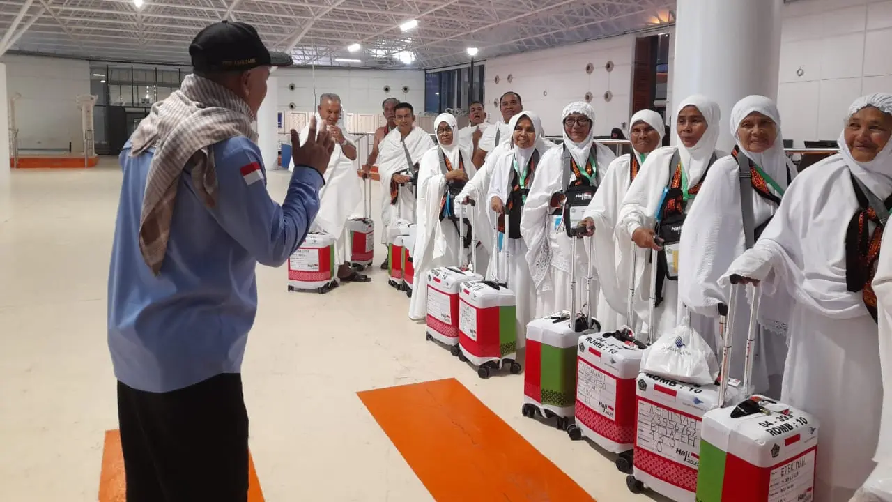 Rombongan jemaah haji Indonesia asal Kabupaten Gayo Lues, Aceh.