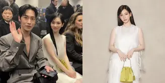 Sebelum show berlangsung, Karina terlihat mengunjungi store Prada di Milan.