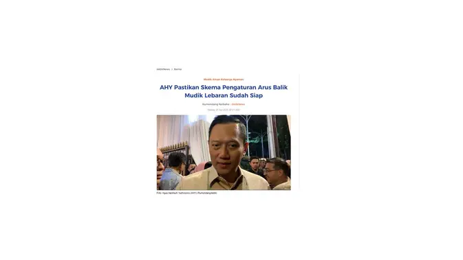 <p>Cek fakta artikel AHY berterimakasih pada rakyat karena ikhlaskan dana haji</p>