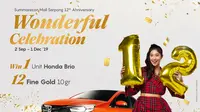 Summarecon Mall Serpong (SMS) akan menggelar serangkaian acara ulang tahun ke-12 (Dok.Summarecon Mall Serpong)