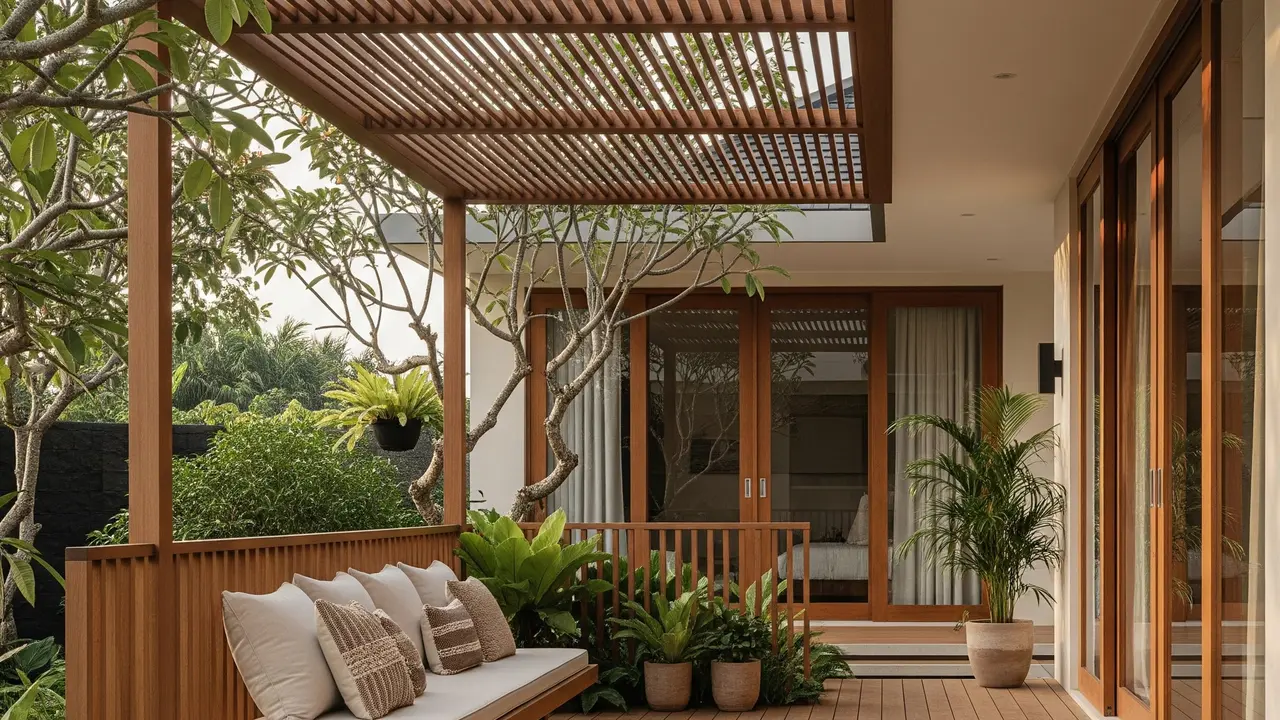 9 Model Teras Kayu yang Bikin Rumah Hangat Paling Dicari 2025, Kombinasi Estetika