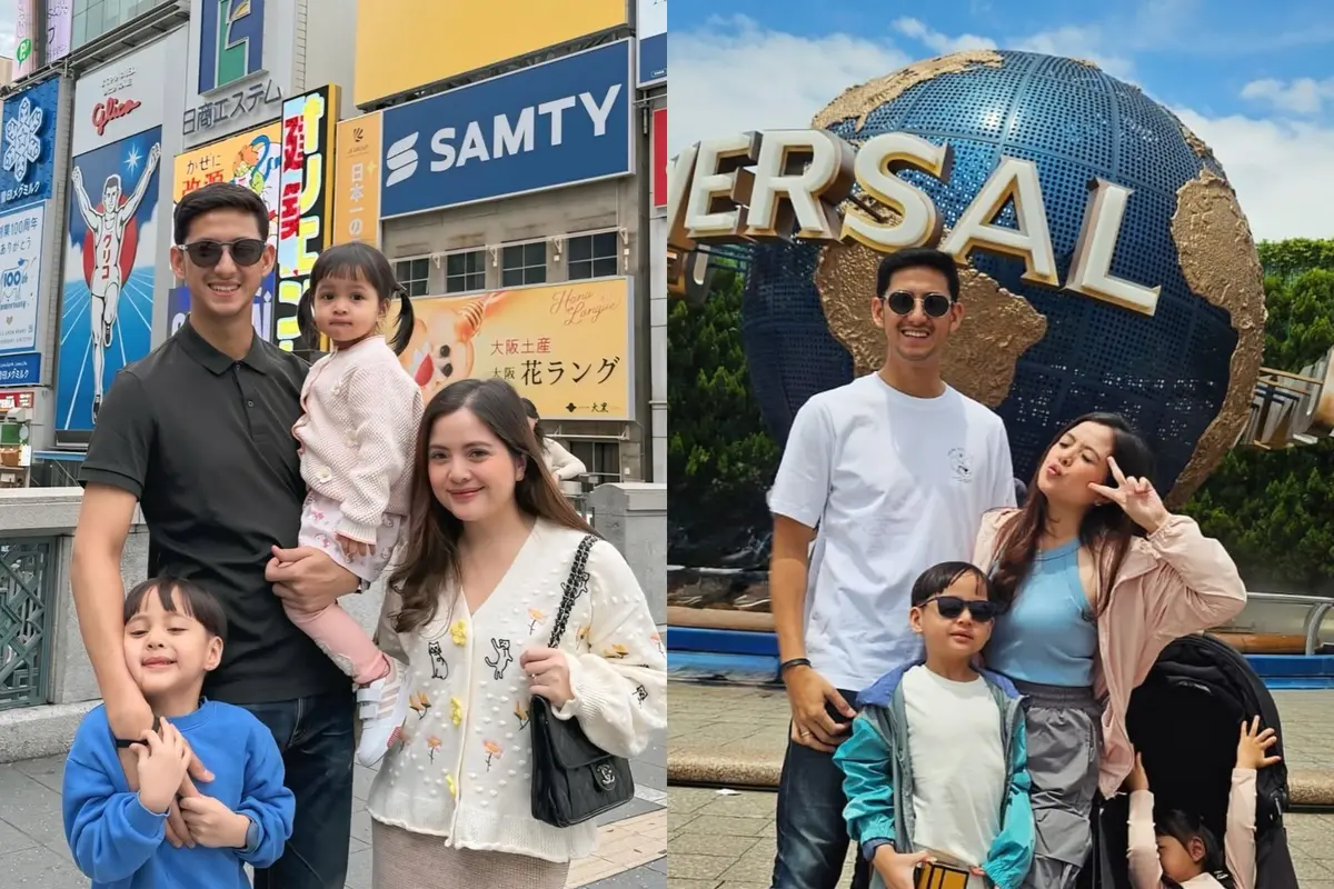 Gaya Sporty Feminin Tasya Kamila Liburan Bareng Dua Toddler di Jepang, Tampil Kece dengan Tas Chanel