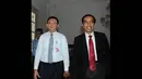 Wakil Gubernur DKI Jakarta Basuki Tjahaja melakukan pertemuan tertutup bersama Gubernur DKI Jakarta Joko Widodo diruang kerja selama kurang lebih satu jam. (23/7/14) (Liputan6.com/Herman Zakharia) 
