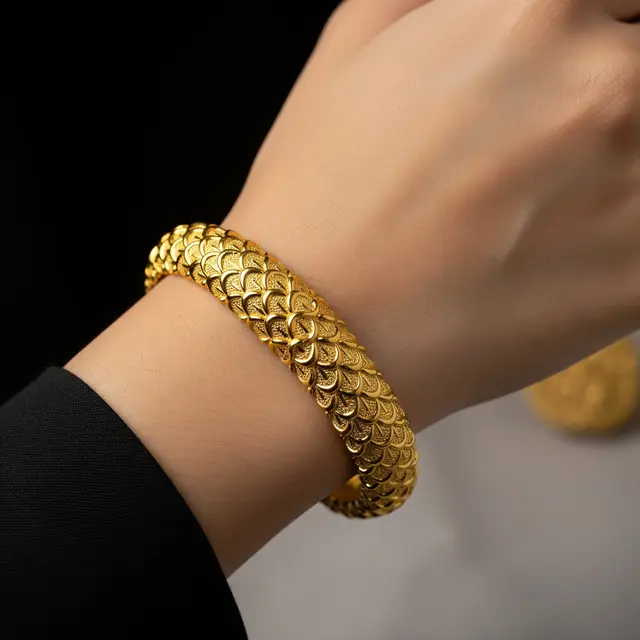 Gelang Emas Pernikahan Desain Timeless Berat 5 Gram (Image by Gemini AI)