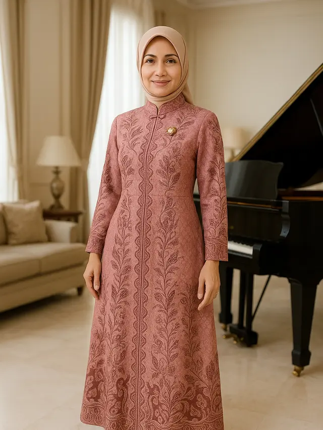 Model Gamis Batik untuk Ibu-ibu Usia 50 Tahunan
