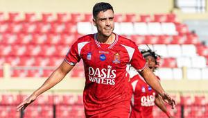 Borja Herrera jadi salah satu pencetak gol dalam duel Persijap Jepara vs PSBS Biak. (Dok. Persijap)