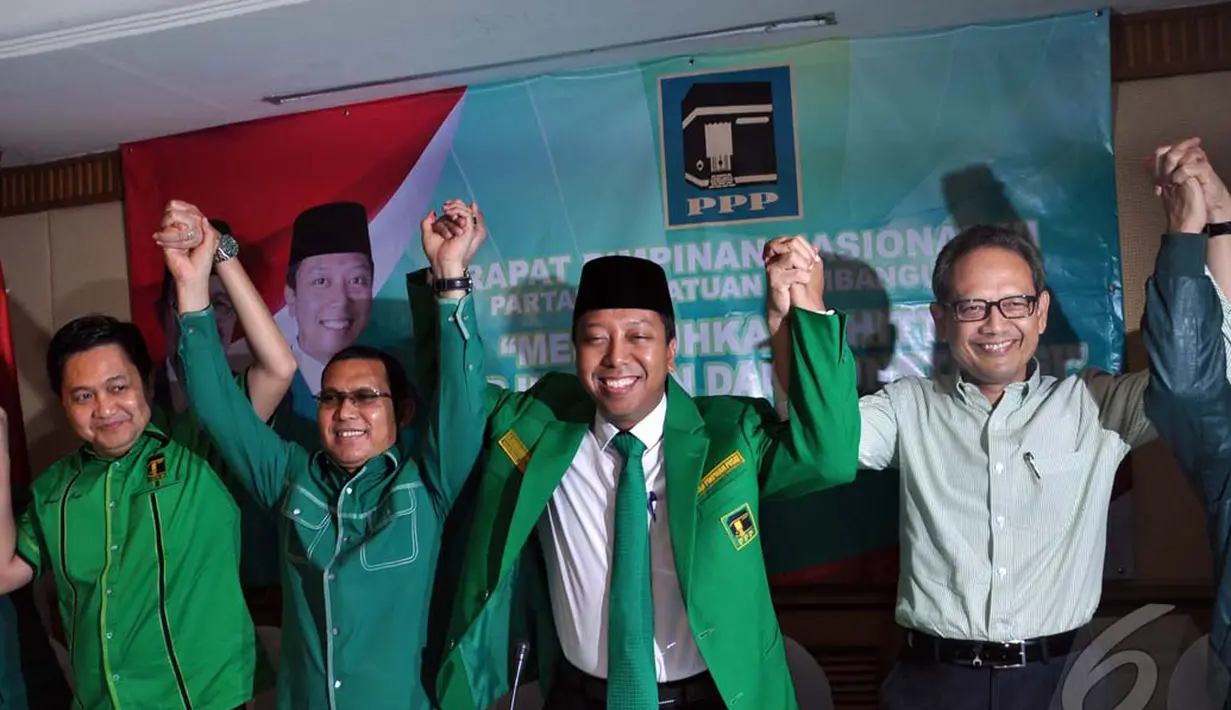 Romahurmuziy membantah partainya saat ini sedang mengalami konflik yang menyebabkan perpecahan kepengurusan, Jakarta, Minggu (14/9/2014) (Liputan6.com/Miftahul Hayat) 