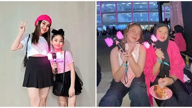 6 Potret Ayu Ting Ting Vs Dinar Salsa Nonton Blackpink, Belum Kenal Lettu Fardhana