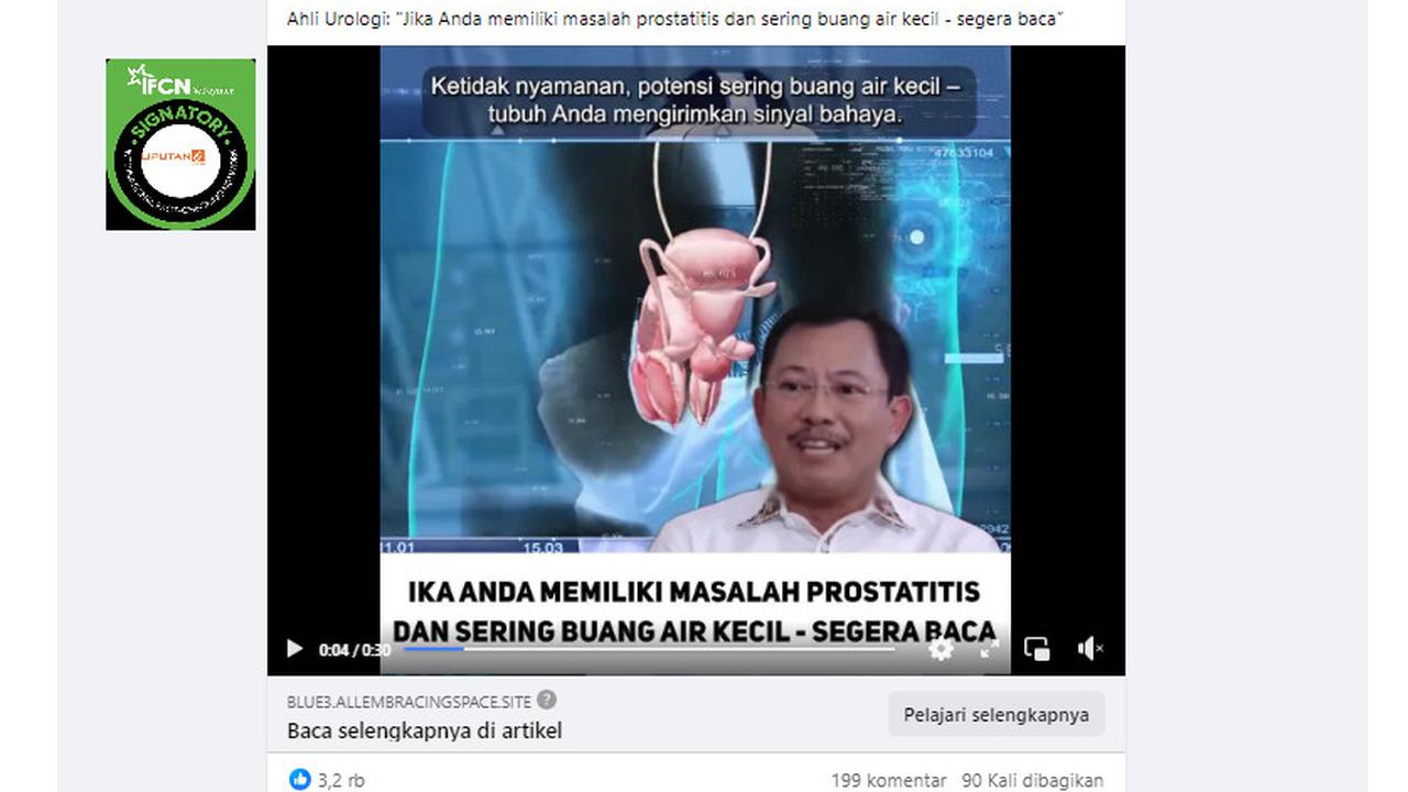 Tangkapan layar salah satu hoaks seputar obat