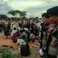 Pemakaman jenazah Aiptu Ruslan yang menjadi korban polisi tikam polisi di SPN Polda Riau. (Liputan6.com/M Syukur)