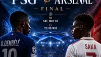 Tempat Nonton Live Streaming PSG Vs Arsenal di Final Liga Champions 2025/2026 Malam Ini