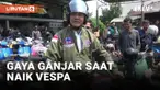 Sambil Naik Vespa, Ganjar Pranowo Datangi Komunitas Motor