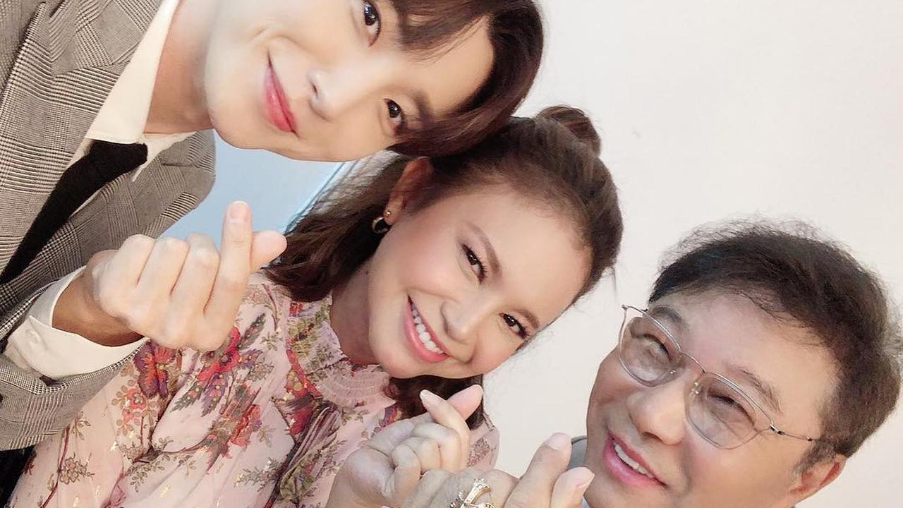 Leeteuk Super Junior, Rossa, dan pendiri SM Entertainment Lee Soo Man. (Instagram/ xxteukxx https://www.instagram.com/p/BuIhwlHAC3u/)