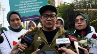 Wakil Ketua DPR RI Muhaimin Iskandar alias Cak Imin saat ditemui awak media di kawasan Bundaran HI, Jakarta, Minggu (21/7/2024). (Merdeka.com/Nur Habibie)