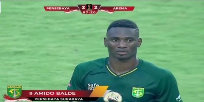 VIDEO: Tendangan Keras Amido Balde kepada Bek Arema FC