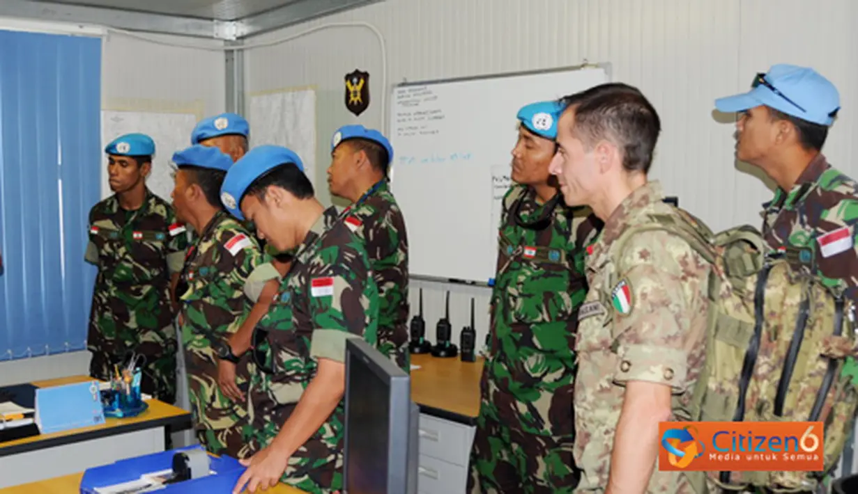 Citizen6, Lebanon: Orientasi tugas dilakukan bersama dengan Satgas MCOU yang masih menjabat yaitu pasukan dari Italia. (Pengirim: Badarudin Bakri)