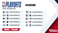 Link Live Streaming Playoff NBA 2021/2022 di Vidio Pekan Ini, 19-24 April 2022. (Sumber : dok. vidio.com)