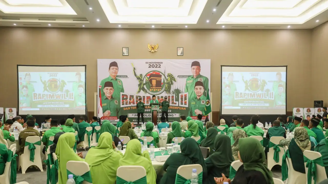 Dewan Pimpinan Wilayah (DPW) Partai Persatuan Pembangunan (PPP) Provinsi Maluku sukses menggelar Rapat Pimpinan Wilayah (Rapimwil) II yang dilaksanakan di Hotel Santika, Kota Ambon, Maluku. (Istimewa)