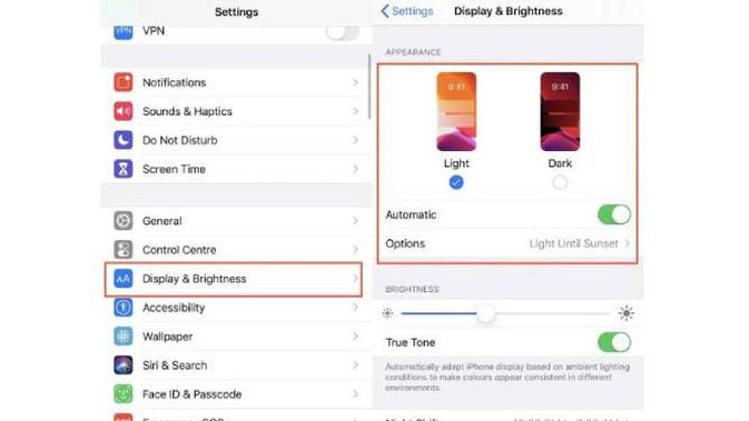 Cara aktifkan dark mode di iPhone dengan iOS 13. Dok: ubergizmo.com