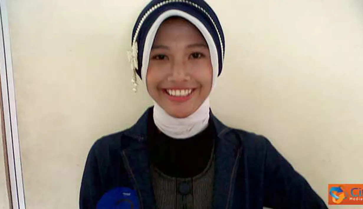 Citizen6, Jakarta: Salahsatu peserta dari SMA yan masuk 5 besar dalam lomba menjadi presenter news SCTV (Pengirim: Kelompok 2)