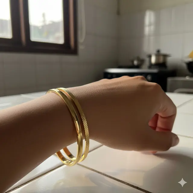 Gelang Emas Lilit Polos 24 Karat