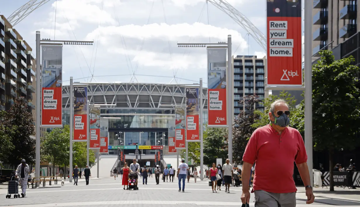 Pada gelaran Euro 2020 (Euro 2021), Stadion ini akan menyelenggarakan lima kali pertandingan, dengan rincian, tiga pertandingan di Grup D, satu kali fase semi final, dan perebutan juara di partai final. (Foto: AFP/ Tolga Akmen)
