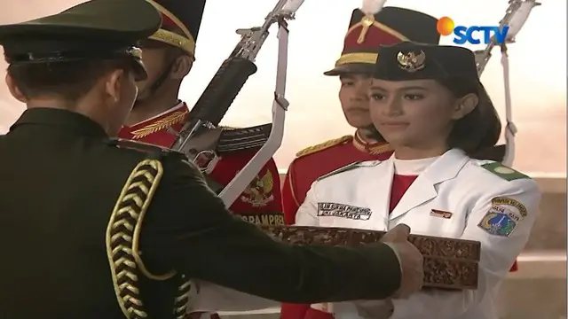 Cantiknya Nilam Sukma, Paskibraka Pembawa Duplikat Bendera Pusaka