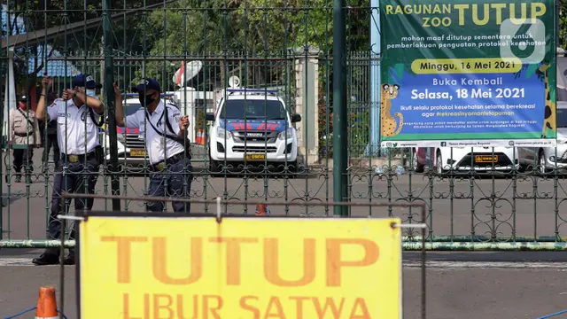 FOTO: Pengetatan Protokol Kesehatan, Kebun Binatang Ragunan Ditutup Dua Hari