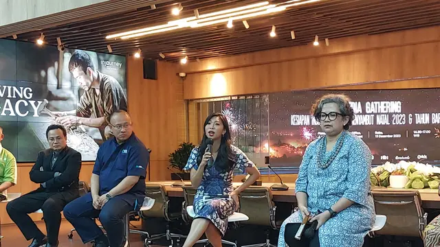 Direktur Pemasaran dan Pengembangan Pariwisata InJourney Maya Watono  di Kantor InJourney, Sarinah, Jakarta, Rabu (13/12/2023).