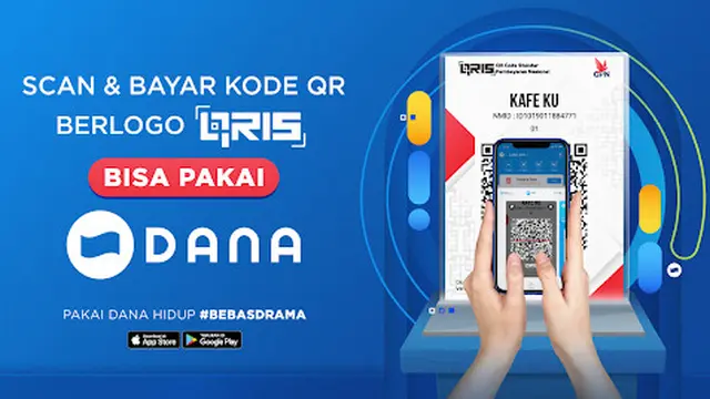 Dengan QR Code berlogo QRIS, pembayaran apapun bisa menggunakan DANA.