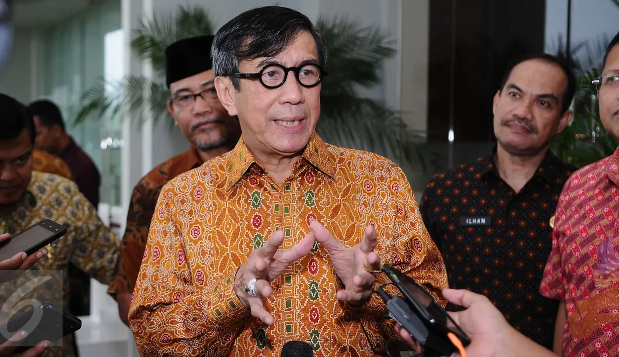 Menkumham Yasonna Laoly. (Liputan6.com/Gempur M Surya)