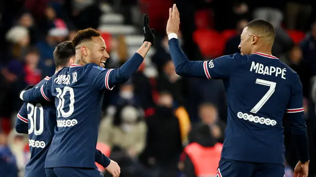 Foto: PSG Pesta Gol, Messi, Neymar dan Mbappe Kompak Cetak Gol