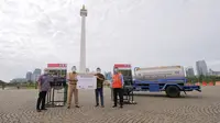 Komunitas mobil Honda menyumbang 45 fasilitas cuci tangan untuk Monumen Nasional (Monas). (HPM)